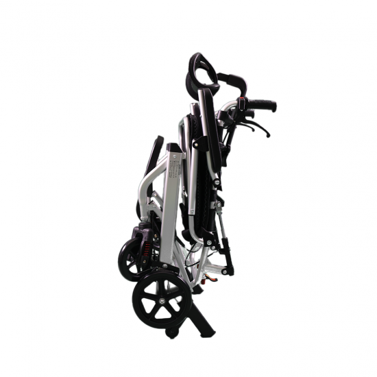 Lightweight aluminium wheelchair with movable back and headrest