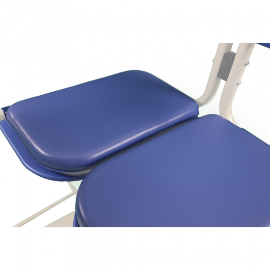 Bath chair and patient carrier with padded seat