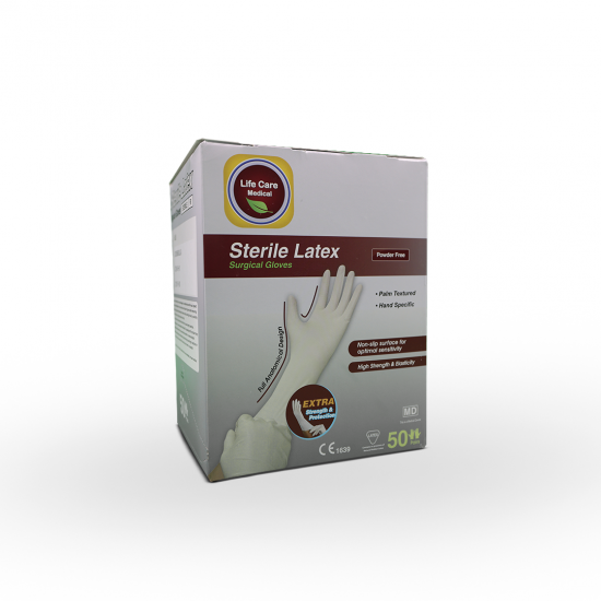 Life Care sterile latex gloves, size 7