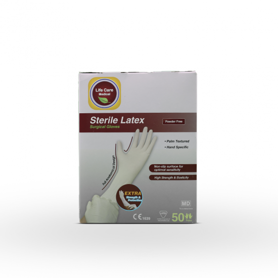 Life Care sterile latex gloves, size 7